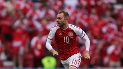 Christian Eriksen 12.6.2021, Suomi vs Tanska
