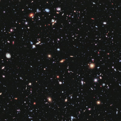 Hubble Ultra Deep Field, en berömd bild tagen med Hubble-teleskopet.