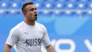 Xherdan Shaqiri laddar upp inför premiären. Xherdan Shaqiri laddar upp inför premiären.