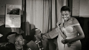 Miriam Makeba. Arkistokuva Mika Kaurismäen dokumenttielokuvasta Mama Africa. .