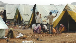Flyktingläger i Jemen