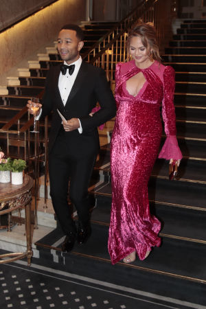 John Legend och Chrissy Teigen efter ceremonin i Oslo. John Legend och Chrissy Teigen efter ceremonin i Oslo.