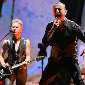 File photo of Depeche Mode on stage.