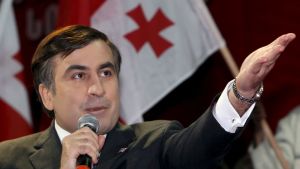 I boken beskriver Stubb ett förvirrat möte med Georgiens president Micheil Saakasjvili. Georgiens president Micheil Saakasjvili
