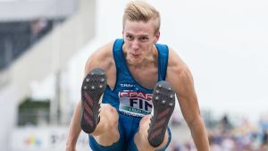 Kristian Pulli gjorde sin stortävlingsdebut på seniornivå i EM 2018. Kristian Pulli hoppas längd.