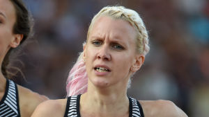 Sandra Eriksson. Sandra Eriksson springer i Åbo sommaren 2016.