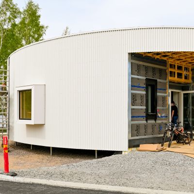 Villa Pyörre - eller Virveln - är ett runt hus.