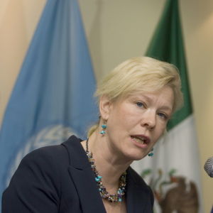 En arkivbild på Sveriges förra Peking-ambassadör Anna Lindstedt. Bilden är tagen i mars 2010 då hon var Sveriges ambassadör i Mexiko. 