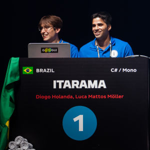 Team Itarama Brasiliasta koodauksen MM-kisoissa.