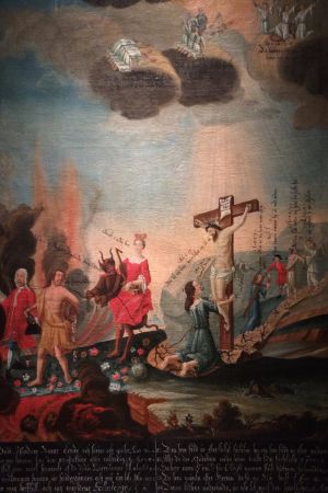 Okänd konstnär: Den breda och den smala vägen (Umeå 1740-50) Okänd konstnär: Den breda och den smala vägen (Umeå 1740-50)