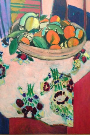 Nature morte à la corbeille d’oranges, 1912 Stedelijk museum, Henri Matisse, oljemålning, Nature morte à la corbeille d’oranges, 1912