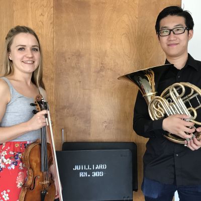Marielle Iivonen och Harry Chiui, från Sibelius-Aakademin och The Juilliard School visar upp sig själva och sina instrument