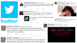 På Twitter berättar Paul Stanley från KISS direkt hur han mår efter att han ramlat i skidbacken. Twitter-kollage