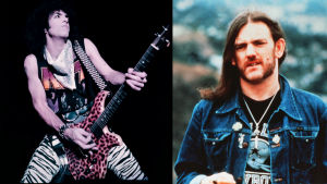 Samantha Fox trivdes med rockstjärnor Paul Stanley och Lemmy Kilmister på 80-talet, två separata foton