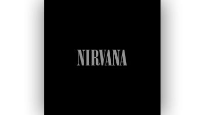 Nirvana samlingsskiva med enbart bandets namn mot svart.