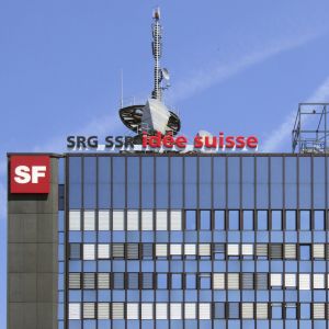 Schweiziska rundradions byggnad i Zürich Leutschenbach.