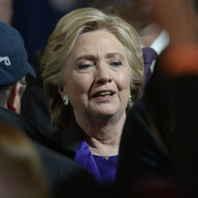 Hillary Clinton efter hennes förlusttal i New York 9.11.2016