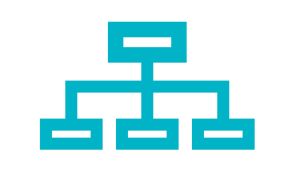 Symboli-kuva, jossa organisaatio-kuvio.