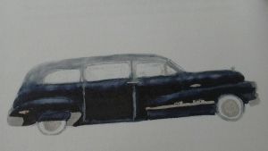 Neil Youngs berömda likbil Mort (Illustration: Neil Young) Buick Roadmaster Flexible, likbil, 1948 (Illustration: Neil Young)