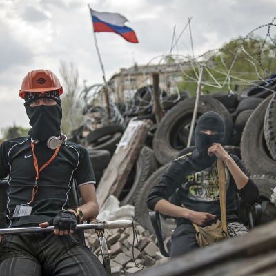 Pro-ryska ockupanter i Donetsk