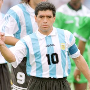 Matchen mot Nigeria den 25 juni 1994 blev Diego Maradonas sista i Argentinas landslag. Matchen mot Nigeria den 25 juni 1994 blev Diego Maradonas sista i Argentinas landslag.