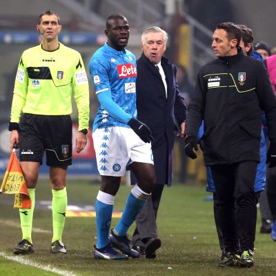 Kalidou Koulibaly ja Carlo Ancelotti.
