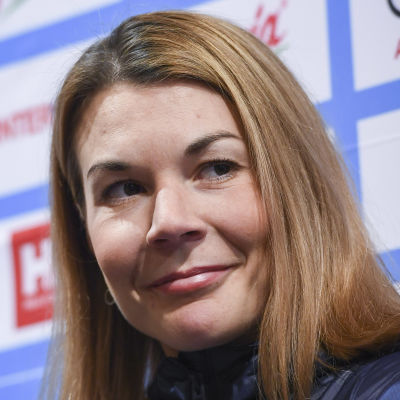 Moona-Liisa Nousiainen under en presskonferens säsongen 2016–17.