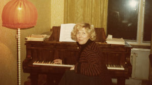 Meri Louhos Moskovan konservatorion asuntolassa 1978.