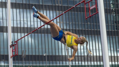 Michaela Meijer hoppar stav.