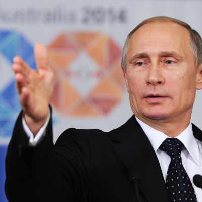 President Vladimir Putin vid G-20-mötet i Australien 16.11.2014.