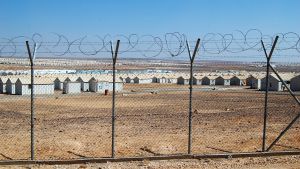 Flyktinglägret Azraq i Jordanien. Flyktinglägret Azraq i Jordanien. Här bor för tillfället 35 000 flyktingar från Syrien.