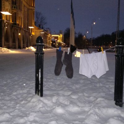 Tvätt på tork i centrum av Åbo