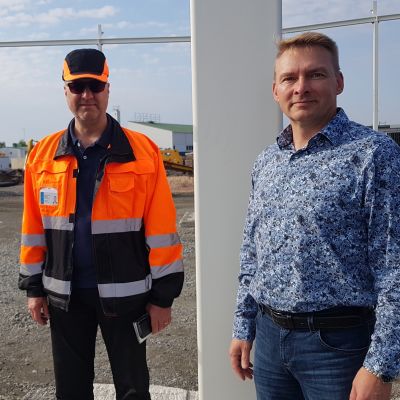 Minimani Yhtiöiden kiinteistöpäällikkö Pekka Haapanen ja toimitusjohtaja Heikki Tynjälä.
