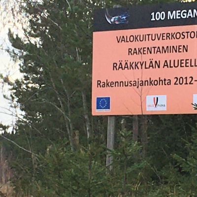 Rääkkylään on rakennettu koko kunnan kattava valokuituverkko.