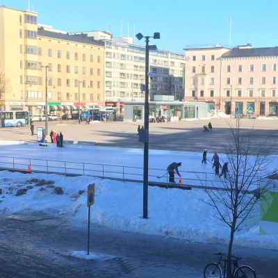 Lahden jäätori helmikuussa 2019.