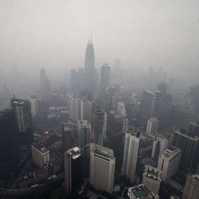 Smog över Kuala Lumpur.