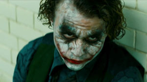 Heath Ledger som Jokern i Christopher Nolans film The Dark Knight från 2008. Heath Ledger som Jokern i filmen "The Dark Knight".