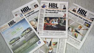 Gamla nyheter - allt färre lockas till papperstidningen. Flera upplagor av Hufvudstadsbladet