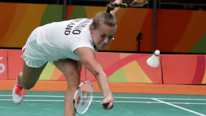 Nanna Vainio avslutade sin elitsatsning i höst. Nanna Vainio hade det kämpigt i den första matchen mot världsettan från Spanien.