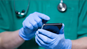 Mobiltelefon i sjukvården.