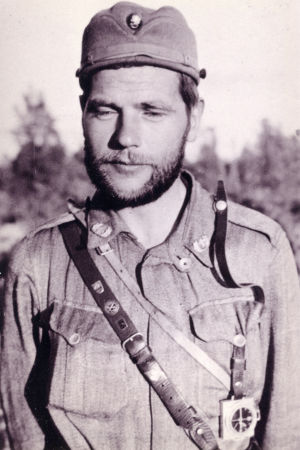 Sotilaspastori Otso Kianto Äyräpäässä kesällä 1944