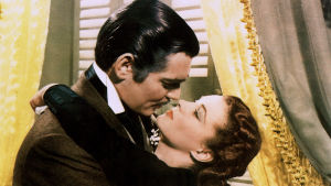Tuulen viemää. Ohjaus Victor Fleming. Kuvassa Clark Gable ja Vivien Leigh.
