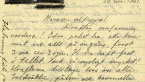 Brev från fronten till mamma och pappa. Brev hem från fronten, text