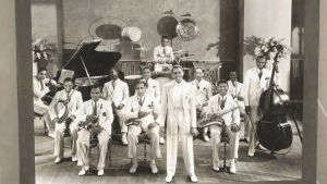 "Skeedle-a-booka-diki biki skeedly beeka gookity woop!" Big band-ledaren Cab Calloway hade sitt kontor i The Brill Building Cab Calloways orkester