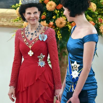 Drottning Silvia och presidentfrun Jenni Haukio.