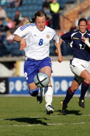 Jessica Lagerblom (tidigare Thorn) i EM-2005 mot Skottland. Jessica Thorn i EM-2005 mot Skottland.