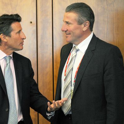 IAAF Sergey Bubka (R) ja Sebastian Coe