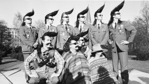 Ben Granfelt längst till höger. Leningrad Cowboys med Ben Granfelt längst till vänster