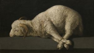 Francisco de Zurbarán: Agnus Dei (1635-1640). Francisco de Zurbarán, Agnus Dei, 1635-1640.