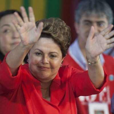 Brasiliens president Dilma Rousseff blev omvald för en ny fyraårsperiod.